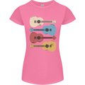 Four Ukulele Guitars Womens Petite Cut T-Shirt Azalea