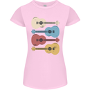 Four Ukulele Guitars Womens Petite Cut T-Shirt Light Pink