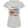 Four Ukulele Guitars Womens Petite Cut T-Shirt Sports Grey
