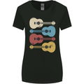 Four Ukulele Guitars Womens Wider Cut T-Shirt Black