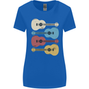 Four Ukulele Guitars Womens Wider Cut T-Shirt Royal Blue