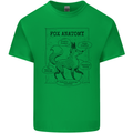 Fox Anatomy Mens Cotton T-Shirt Tee Top Irish Green