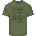 Fox Anatomy Mens Cotton T-Shirt Tee Top Military Green