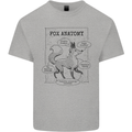 Fox Anatomy Mens Cotton T-Shirt Tee Top Sports Grey