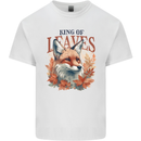 Fox King of Leaves Mens Cotton T-Shirt Tee Top White