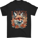 Fox King of Leaves Mens T-Shirt 100% Cotton Black