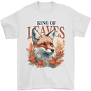 Fox King of Leaves Mens T-Shirt 100% Cotton White