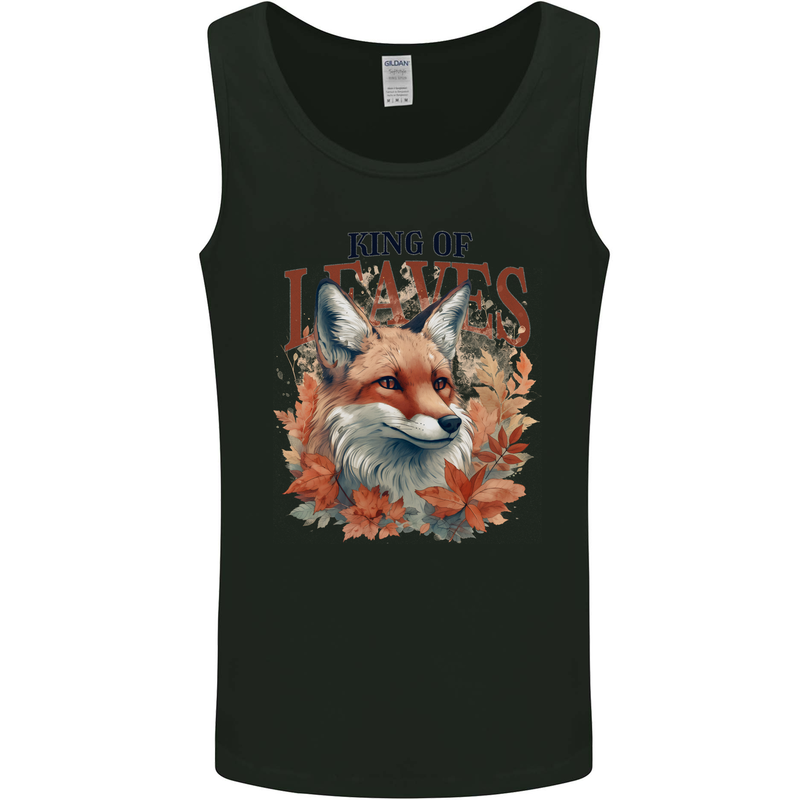 Fox King of Leaves Mens Vest Tank Top Black