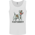 Fox Terrier With a Toy Dog Mens Vest Tank Top White
