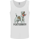 Fox Terrier With a Toy Dog Mens Vest Tank Top White