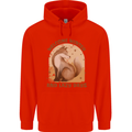 Fox Welcome Winter and Lazy Days Childrens Kids Hoodie Bright Red