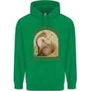 Fox Welcome Winter and Lazy Days Childrens Kids Hoodie Irish Green
