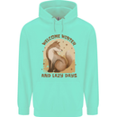 Fox Welcome Winter and Lazy Days Childrens Kids Hoodie Peppermint