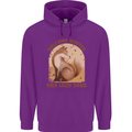 Fox Welcome Winter and Lazy Days Childrens Kids Hoodie Purple