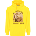 Fox Welcome Winter and Lazy Days Childrens Kids Hoodie Yellow