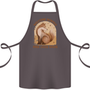 Fox Welcome Winter and Lazy Days Cotton Apron 100% Organic Dark Grey