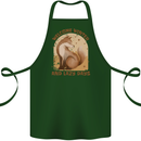 Fox Welcome Winter and Lazy Days Cotton Apron 100% Organic Forest Green