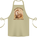 Fox Welcome Winter and Lazy Days Cotton Apron 100% Organic Khaki