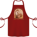 Fox Welcome Winter and Lazy Days Cotton Apron 100% Organic Maroon