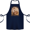 Fox Welcome Winter and Lazy Days Cotton Apron 100% Organic Navy Blue