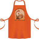 Fox Welcome Winter and Lazy Days Cotton Apron 100% Organic Orange