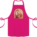 Fox Welcome Winter and Lazy Days Cotton Apron 100% Organic Pink
