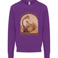Fox Welcome Winter and Lazy Days Kids Sweatshirt Jumper Purple