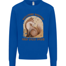 Fox Welcome Winter and Lazy Days Kids Sweatshirt Jumper Royal Blue