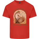 Fox Welcome Winter and Lazy Days Kids T-Shirt Childrens Red