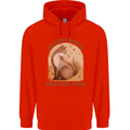 Fox Welcome Winter and Lazy Days Mens 80% Cotton Hoodie Bright Red