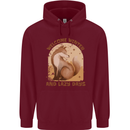 Fox Welcome Winter and Lazy Days Mens 80% Cotton Hoodie Maroon