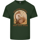 Fox Welcome Winter and Lazy Days Mens Cotton T-Shirt Tee Top Forest Green