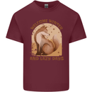 Fox Welcome Winter and Lazy Days Mens Cotton T-Shirt Tee Top Maroon