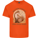 Fox Welcome Winter and Lazy Days Mens Cotton T-Shirt Tee Top Orange