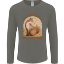 Fox Welcome Winter and Lazy Days Mens Long Sleeve T-Shirt Charcoal