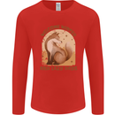 Fox Welcome Winter and Lazy Days Mens Long Sleeve T-Shirt Red
