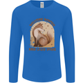 Fox Welcome Winter and Lazy Days Mens Long Sleeve T-Shirt Royal Blue