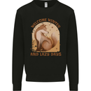 Fox Welcome Winter and Lazy Days Mens Sweatshirt Jumper Black