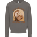 Fox Welcome Winter and Lazy Days Mens Sweatshirt Jumper Charcoal