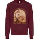 Fox Welcome Winter and Lazy Days Mens Sweatshirt Jumper Maroon