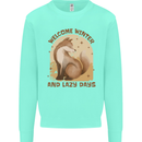 Fox Welcome Winter and Lazy Days Mens Sweatshirt Jumper Peppermint