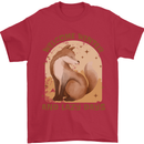 Fox Welcome Winter and Lazy Days Mens T-Shirt 100% Cotton Red