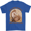 Fox Welcome Winter and Lazy Days Mens T-Shirt 100% Cotton Royal Blue