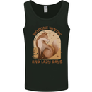 Fox Welcome Winter and Lazy Days Mens Vest Tank Top Black