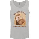 Fox Welcome Winter and Lazy Days Mens Vest Tank Top Sports Grey