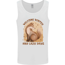 Fox Welcome Winter and Lazy Days Mens Vest Tank Top White
