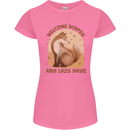 Fox Welcome Winter and Lazy Days Womens Petite Cut T-Shirt Azalea