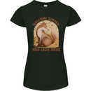Fox Welcome Winter and Lazy Days Womens Petite Cut T-Shirt Black