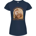 Fox Welcome Winter and Lazy Days Womens Petite Cut T-Shirt Navy Blue