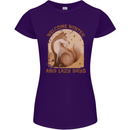 Fox Welcome Winter and Lazy Days Womens Petite Cut T-Shirt Purple